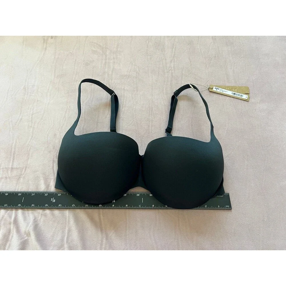 SKIMS BALCONETTE PUSH-UP BRA - 34DD - Onyx Black- New with Tags- padded Bra - Picture 2 of 12